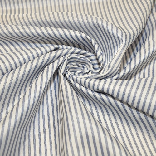 Подкладка нейлон принт полоска белый +синий