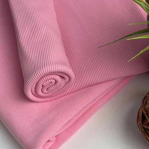 Футер 3-х нитка с эффектом велюра (розовый)