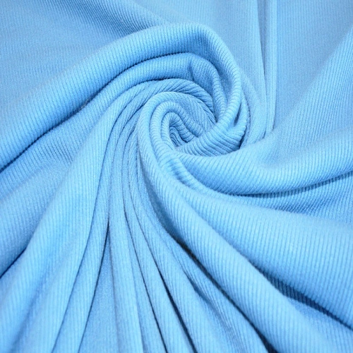 Трикотаж "Рубчик" (голубой)