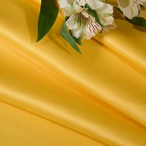 Атлас свадебный, желтый