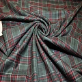 Костюмная ткань Полушерсть клетка (бутылка)
