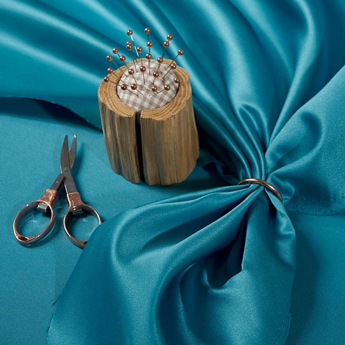 Атлас свадебный, лазурный