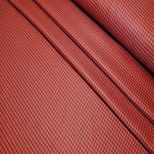 Костюмная ткань Полушерсть гусиная лапка (красный)