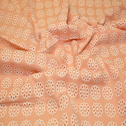 Батист "Цветочки" (персик)
