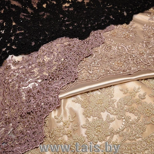 Вышивка на сетке с биссером (фиолетовый)