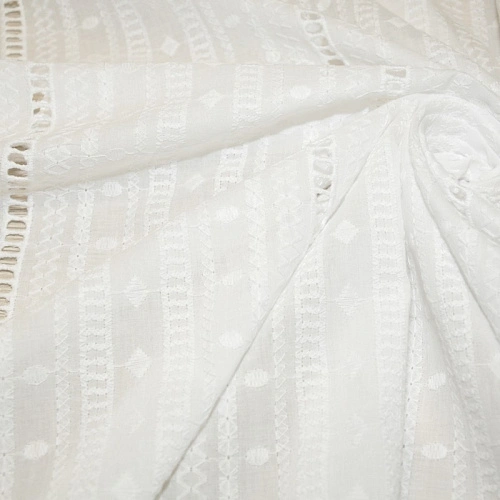 Батист вышитый "Ришелье" (белый) 2