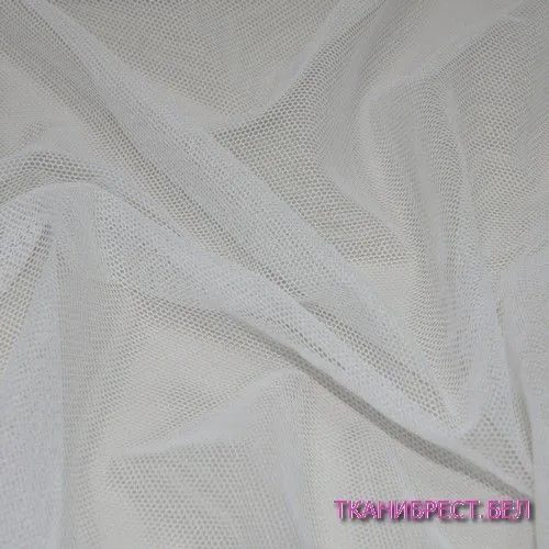 Ткань Сетка стрейчевая (белый)