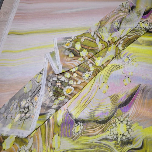 Шифон принт "Купон 4"