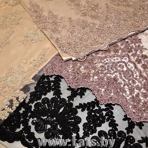 Вышивка на сетке с биссером (фиолетовый)