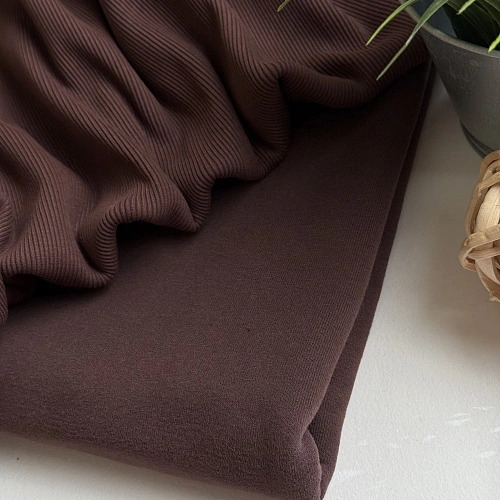 Футер 3-х нитка с эффектом велюра (шоколад)