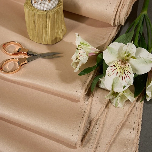 Атлас свадебный (золотой песок)