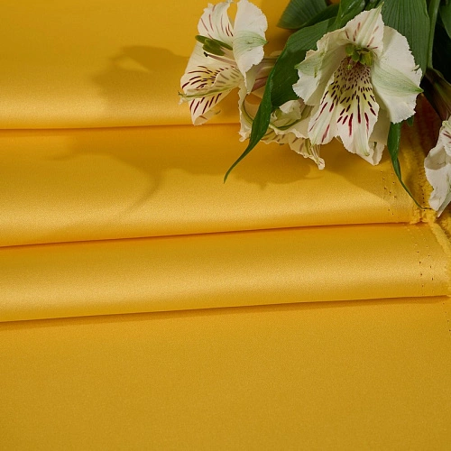 Атлас свадебный, желтый