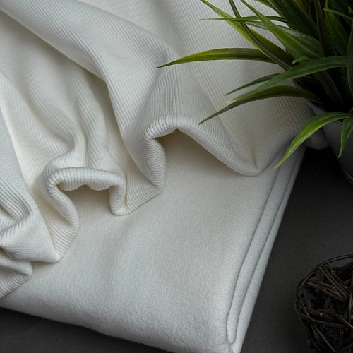 Футер 3-х нитка с эффектом велюра (молоко)