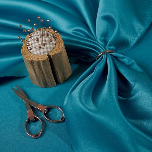 Атлас свадебный, лазурный