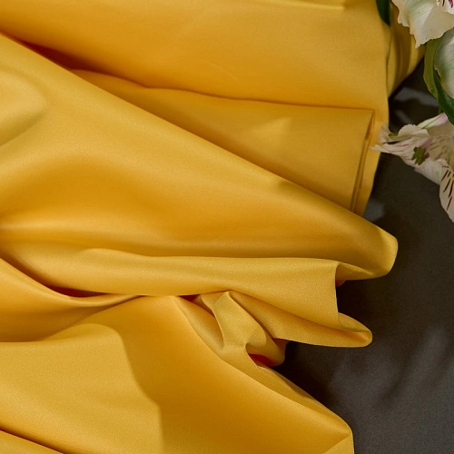 Атлас свадебный, желтый