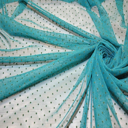 Сетка горох флок (изумруд)