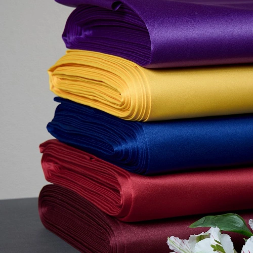 Атлас свадебный, желтый