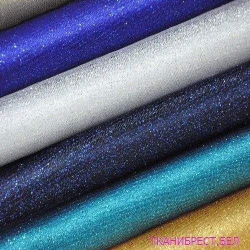 Фатин с блестками (бирюзовый)