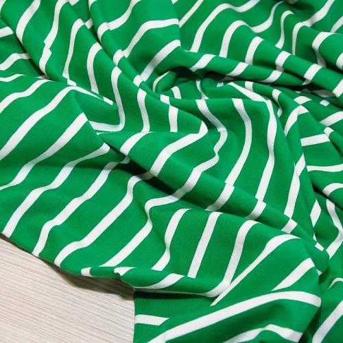 Кулирная гладь "Тельняшка" "2см-0,5см бенетон +белый"