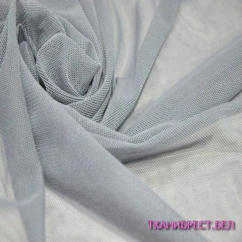 Ткань Сетка стрейчевая (серый)