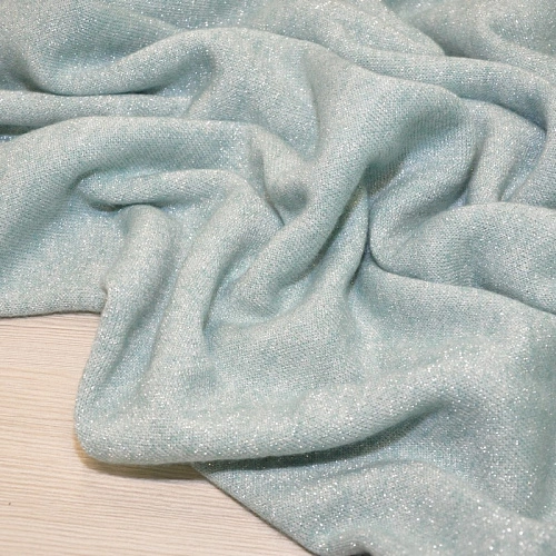 Трикотаж Ангора плотная с люрексом  (нежный голубой)