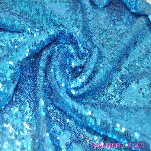 Пайетки на сетке (бирюзовый)
