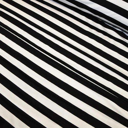 Вискоза  полоска  2 см (черный+белый)