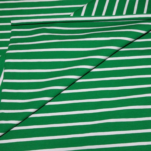 Кулирная гладь "Тельняшка" "2см-0,5см бенетон +белый"