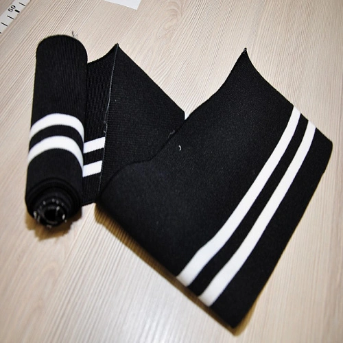 Манжет трикотажный (черный+белый)