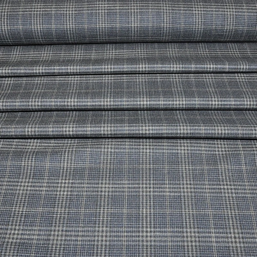 Костюмная ткань (сине-серый)