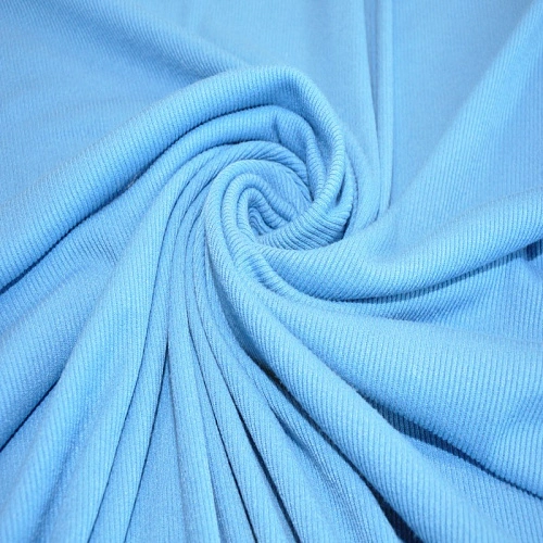 Трикотаж "Рубчик" (голубой)