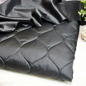 Плащевка стеганая "ЛУК" (черный)