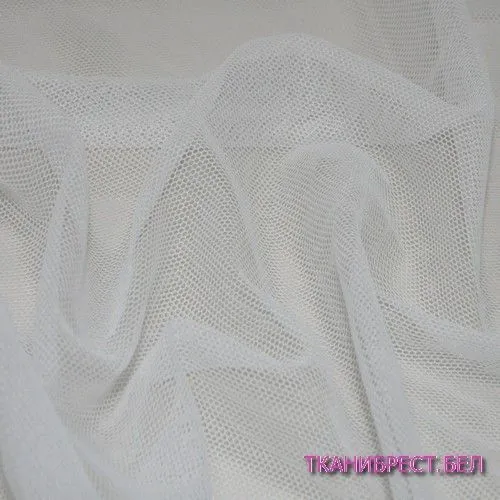 Ткань Сетка стрейчевая (белый)