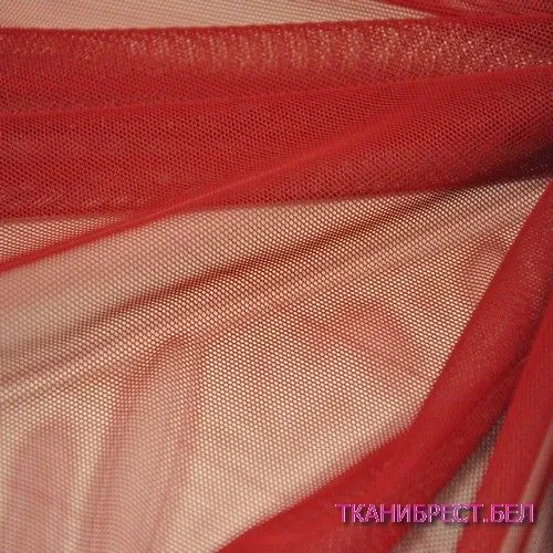 Ткань Сетка стрейчевая (вишнёвый)