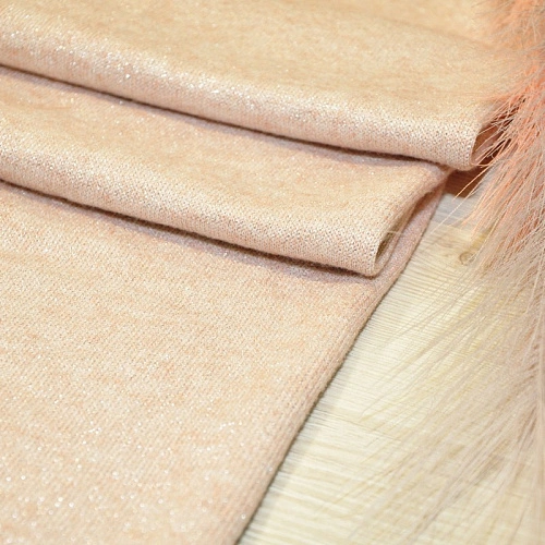 Трикотаж Ангора плотная с люрексом  (нежный розовый)