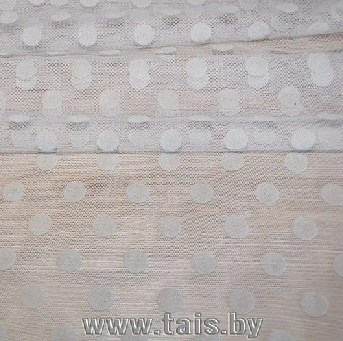 Сетка флок крупный горох (белый)