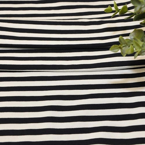 Кулирная гладь "Тельняшка" "1 см т.синий +белый"