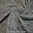 Трикотаж Ангора меланж с начесом (черный)