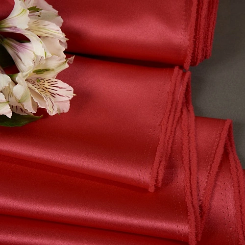 Атлас свадебный (яркий коралл)