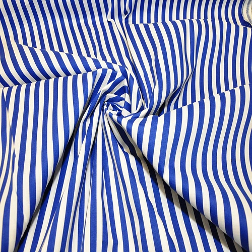 Поплин полоска  шир.1 см (василек)