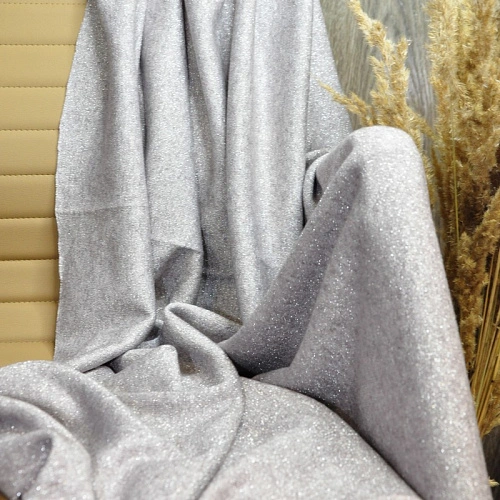 Трикотаж Ангора плотная с люрексом  (пыльно-фиолетовый)