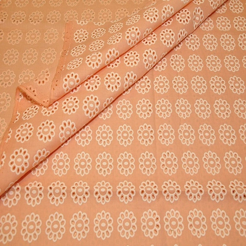 Батист "Цветочки" (персик)