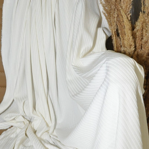 Трикотаж "Вискоза -Лапша" (молоко)