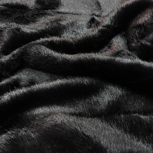 Гладкокрашенный "под норку с фасонной стрижкой" (черный)