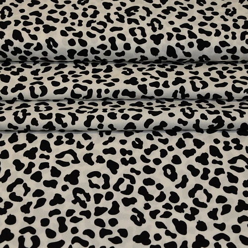 Штапель "Твил" Пятна на белом фоне