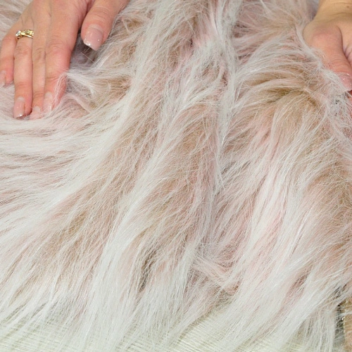 Мех длинноворсовый (пудра)
