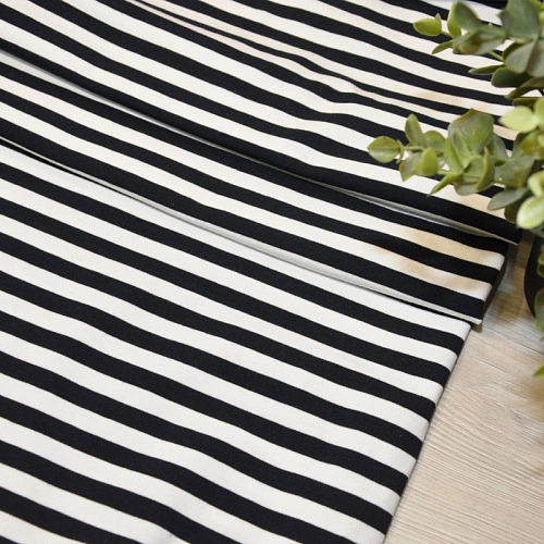 Кулирная гладь "Тельняшка" "1 см т.синий +белый"