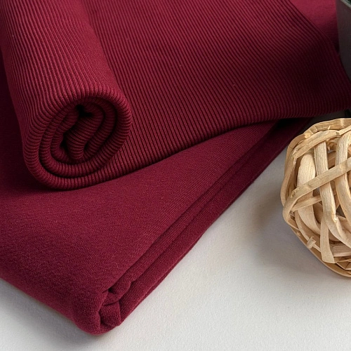 Футер 3-х нитка с эффектом велюра (бургунди)