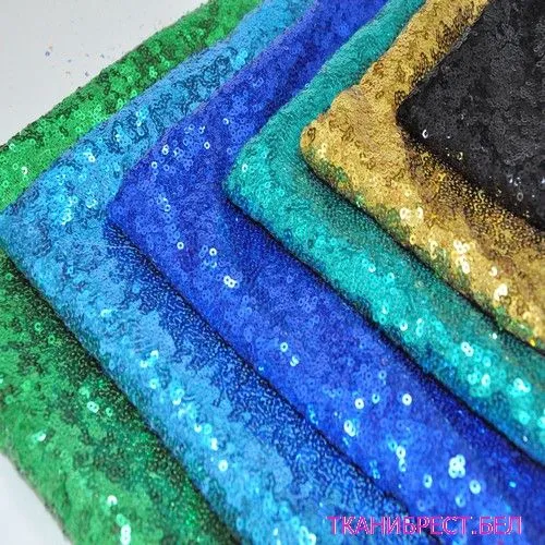 Пайетки на сетке (бирюзовый)