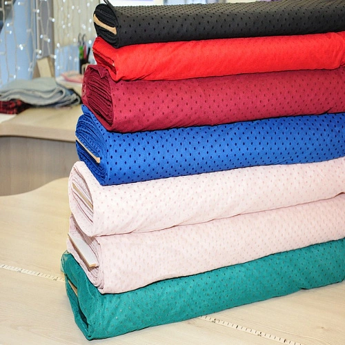 Сетка горох флок (розовая пудра)